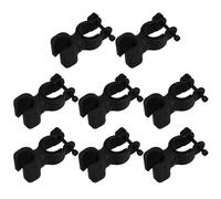 GRIRIW 8pcs Cane Storage Holder for Walker and Wheelchair, Black Plastic Multipurpose Walking Stick Holder Rotation Feature, Suitable for Older Adults Mobility Accessories