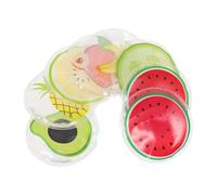 GRIRIW 8pcs Fruit Design Pvc Gel Ice Eye Packs for Eye Fatigue Relief and Headache Reduction for Summer Use Mixed Style Pattern