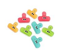 GRIRIW 8pcs Plastic Paper Clips for Document Paper Extra Strong Hold Hanging on The Door for Students and Teachers Random Color