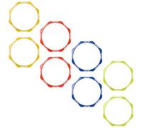 GRIRIW 8pcs Plastic Training Hoops for Football Party Decor Outdoor Field Training Agility Footwork Equipment to Coordination and Speed for Youth Soccer