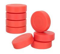 GRIRIW 8pcs PVC Ice Hockey Pucks Matte Finish Practice Balls for Indoor Outdoor Training Flat Pucks with Glare-reducing Surface for Skill Improvement