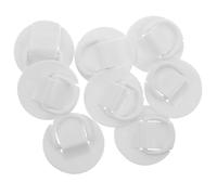 GRIRIW 8pcs White Plastic D-Ring Patch Kit for Inflatable Paddle Board and Kayak Accessories, PVC Tie Down Buckle Set for Stand Up Paddleboards and Water Sports
