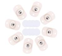 GRIRIW 8pcs White Self-adhesive Sticky Casters, Swivel Storage Box Wheels Paste Base for Furniture Accessories and Portable Moving, Suitable for Office and Home Use