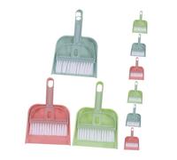 GRIRIW 9pcs Portable Mini Dustpan and Brush Set Compact Handheld Desktop Cleaning Tool for Keyboard Car Pet Nest with Tiny Broom for Precise Crumb and Dust Removal