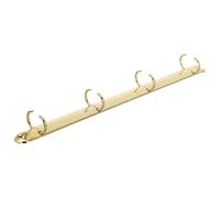 GRIRIW A4 Gold 4-Ring Binder Mechanism Clip with 2cm Inner Diameter Round Rings for Loose Leaf Binding Planner DIY Office Organizer Replacement Spine