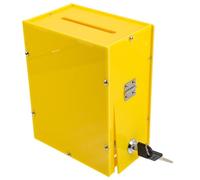 GRIRIW Acrylic Ballot Box with Lock Letter Collection Container for Voting and Suggestions Wall-mounted Transparent Ticket Holder for Office School Factory Use Secure Donation Box