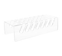 GRIRIW Acrylic Multi-functional Cell Phone and Tablet Stand with 7 Slots, Desktop Holder for Secure Device Storage and Display, for Workspace and Office Use