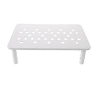 GRIRIW Adjustable Automatic Feeder Stand for Cats and Puppies, Raised Non-slip Pet Feeding Holder with 3-level Height Settings, White Elevated Food and Water Dispenser Table for Travel