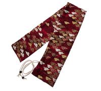 GRIRIW Adjustable Ethnic Style Flute Storage Bag with Dustproof Cotton Fabric, Red Cloud Pattern, Wind Instrument Protective Pouch for Flute and Piccolo, Sturdy Music Instrument Case