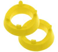 GRIRIW Adjustable Football Kicking Tee 2 Pcs Yellow Plastic Ball Stand for Soccer and Rugby Practice Equipment for Coaches and Players