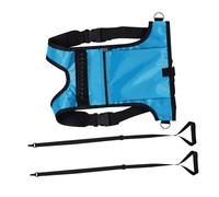 GRIRIW Adjustable Ski Harness with Breathable Snowboard Vest and Zipper Pocket Safety Training Leash for Beginner Learning Versatile Outdoor Winter Gear in Blue for Skill Development and