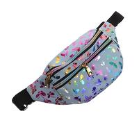 GRIRIW Adjustable Waist Bag for Women Stylish Multifunction Phone Belt Pack with Cloth PU Material Lightweight Colorful Fanny Pack for Sports Travel Shopping and Daily Use