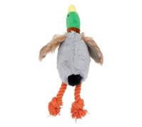 GRIRIW Adorable Plush Dog Chew Toy Squeaky Sound for Active Puppies Safe and Material for Chewing and Playtime Fun Cartoon Design for Engaging Play Sessions
