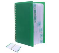GRIRIW Alphabetical Password Book with Spiral Tabs Secure Login Organizer for Seniors Adults Address Username Passcode Journal in Green