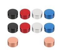 GRIRIW Aluminum Guitar Pedal Button Toppers Musical Instrument Accessories for Footswitch 10pcs with Lightweight Design and Increased Accuracy, Compatible with Guitar Effect Pedal