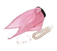 GRIRIW Arabian Dog Head Scarf Costume with Sunglasses Chain Necklace Lightweight Breathable Middle Eastern Puppy Bandana Outfit for Small Dogs Cats Halloween Parties