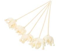 GRIRIW Aroma Dried Flowers Reed Diffuser Sticks 5pcs Natural Fragrance Sticks for Essential Oil Household Aromatherapy Room Scent Decoration