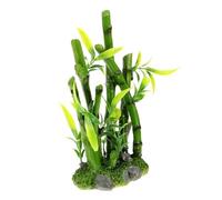 GRIRIW Artificial Bamboo Ornament for Reptile Tanks Simulation Plant Decor for Aquariums and Terrariums Easy Installation Safe for Pets Versatile Nature-inspired Accessory