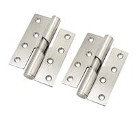 GRIRIW Automatic Door Closing Hinge Stainless Steel 1 Pair with Needle Roller Shaft Design, Silver Finish for Metal Doors and Bookcases Suitable for Changing Rooms and Wardrobes