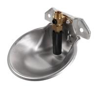 GRIRIW Automatic Livestock Drinking Bowl for Goats and Cows with Stainless Steel and Copper Valve, Responsive Water Flow, Rustproof Outdoor Water Feeder for Sheep Enclosures and Pens,