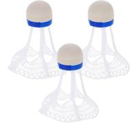 GRIRIW Badminton Shuttlecocks 3pcs Nylon Stable Flight Plastic Foam for Indoor Outdoor Training Practice Suitable for Players of Levels Random Color