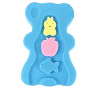 GRIRIW Bath Mat Newborn Bathtub Cushion Soft 4.5Cm Thick Blue Sponge Pad Comfortable Shower Bathing Essential