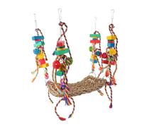 GRIRIW Bird Cage Hammock Swing for Parrots Chewing Plaything Perch for Medium to Large Birds Promotes Activity and Curiosity Durable Handmade Design