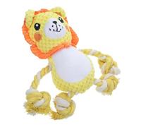 GRIRIW Bite Resistant Large Dog Toy Squeaky Lollipop Rope for French Bulldog No Stuffing Plush Dog Chew Toy for outside Play Heavy Duty