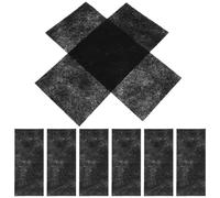 GRIRIW Black Charcoal Fibre Air Vent Filters Remove Odors and Substances from Air 10 Sheets Reusable for Home Use for Kitchen Hood and Furnace