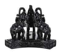 GRIRIW Black Resin Elephant Sculpture Crystal Ball Stand Base for Ornaments Non-skid Stable Desktop Decor for Home and Office Elegant Living Accent
