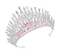 GRIRIW Bridal Headband for Wedding Featuring a Unique Design Zinc Alloy Crown with Rhinestone Detailing, for Dance and Birthday Occasions, Offering Fine Detail and Multi-occasion