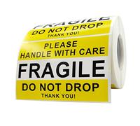 GRIRIW Bright Shipping Warning Decals Fragile Labels for Safe Handling Easy to Use Stickers for Cargo Transportation Protect Valuables During Moving
