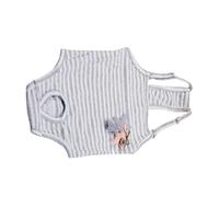 GRIRIW Bulldog Dog Nappies Small Dog Diaper Sanitary Panties Puppy Training and Protection Comfortable Cloth Material Stripe Pattern Suspender
