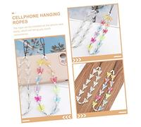 GRIRIW Butterfly Phone Chain Beaded Mobile Lanyard Strap for Cellphone Unique Decor Colorful Lightweight Design for Daily Use Party