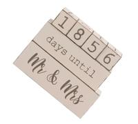 GRIRIW Calendar and Crafts Building Design Block for Art with Wooden Wedding Countdown Blocks 6 Pieces Vintage Decoration Home Bedroom