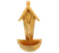 GRIRIW Catholic Holy Water Font Resin Wall Mount Religious Basin for Home and Church Entrance Practical Water Retention Design for Confirmation and First Communion Rituals Easy