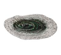 GRIRIW Ceramic Bee Feeder Tray Elegant Butterfly Water Dish for Outdoor Gardens Safe Healthy Material Unique Artistic Design for Attracting Bees Butterflies Green Shell Shape