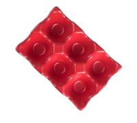 GRIRIW Ceramic Egg Holder 6 Grids Shockproof and Anti-slip Features for Kitchen Storage, Practical Refrigerator Egg Tray Storage Rack, Modern and Elegant Design
