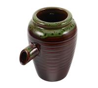 GRIRIW Ceramic Fish Vase Waterfall Jar for Aquarium and Garden Terracotta Filter Jar with Continuous Water Flow and Oxygenation Outdoor Courtyard Fountain Decoration for Fish Habitat and