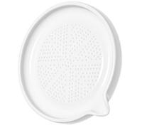 GRIRIW Ceramic Kitchen Garlic Crusher and Fruit Masher Plate Multipurpose Food Grinding Tool for Smooth Food Vegetables Potato and Ginger Puree Easy to Clean White Masher