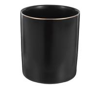 GRIRIW Ceramic Pen Holder for Desk Black Table Pencil Cup Stand Multipurpose Makeup Brush Toothbrush Organizer Stain-resistant Pot for Office School Home