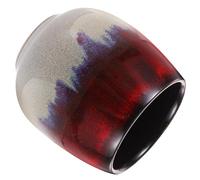 GRIRIW Ceramic Tea Cup Red Gradient Color Handcrafted Teaware for Espresso and Hot Drinks Microwave Safe Dishwasher Friendly