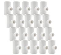 GRIRIW Chicken Water Pipe Connector Smooth Easy Clean Surface, Prevents Water Flow Blockages 25pcs Pvc 1/2" Threaded Three Way Tee Fitting for Poultry Watering System Suitable