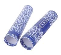 GRIRIW Chinese Painting Scroll Storage Box with Blue Floral Print Calligraphy Scroll Organizer Tube for Artwork Preservation for Home and Studio Use