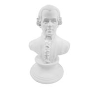 GRIRIW Classical Composer Resin Bust Statue 15Cm White Plaster-Effect Figurine European Musician Head Sculpture Tabletop Home Decor Accent for Living Room
