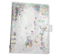 GRIRIW Colorful A5 PVC Notebook Cover Loose Leaf Binder Shell Liquid Sand Effect, Diary Protector for Planner and Journal, Office School Stationery