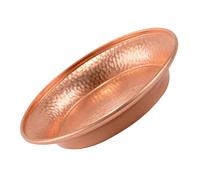 GRIRIW Copper Tibetan Buddhist Water Offering Bowl for Meditation and Worship Decorative Vintage Copper Plate for Home and Temple Multipurpose Ritual Vessel for Yoga and Tibetan Events