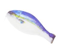 GRIRIW Creative Large Capacity Funny Fish Pencil Case for School Students Multi-Function Stationery Organizer Pouch Made of Leather Cloth Gift for Boys