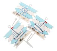 GRIRIW Creative Mediterranean Style Beach Hut Wall Hooks for Hanging Coat and Keys 3 Pcs Iron Wall Hooks Delicate Design Home Accessories