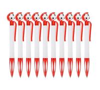 GRIRIW Creative Smooth Writing Football Shape Red Ballpoint Pens Plastic 10pcs Writing Stationery Convenient Storage for and Office Supplies School Soccer Party Favors